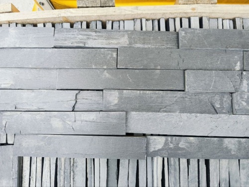 Плитка чёрная из натурального камня фасадная 30 см * 5 см, толщина 7 мм -30 мм купить в Чернушке