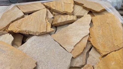 Плитняк златолит жёлтый для цоколя купить в Чернушке