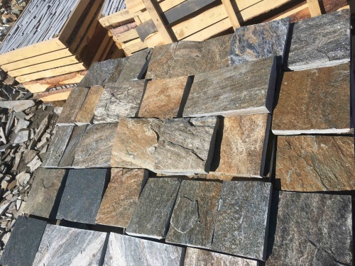 Плитка пилёная златолит Уральский для цоколя, отмостки купить в Чернушке