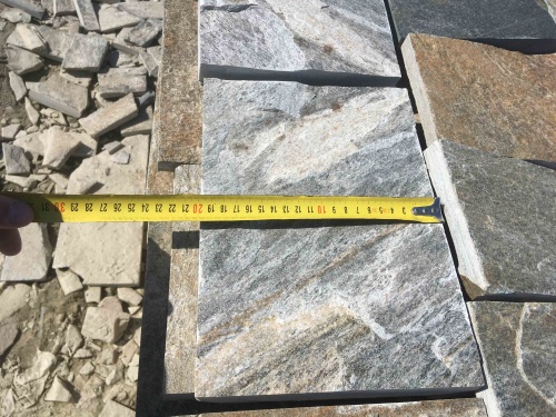 Плитка пилёная златолит Уральский для цоколя, отмостки купить в Чернушке